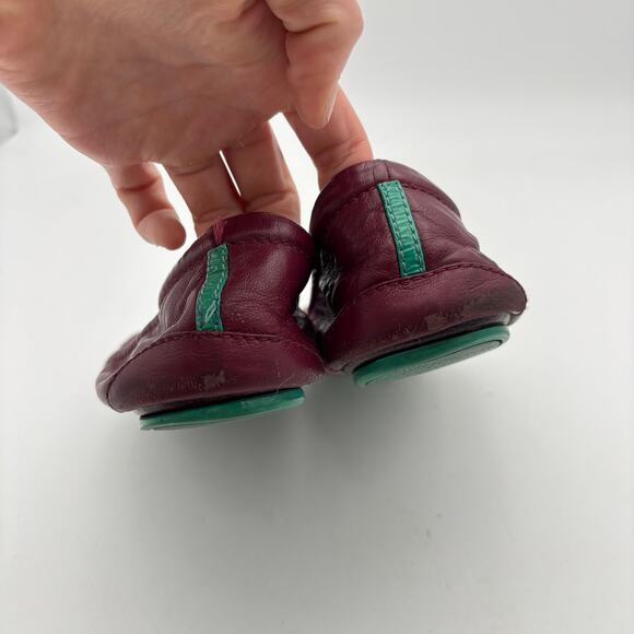 Tieks Gavriela Leather Maroon Ballet Flats Women's 8 Preppy Casual - Picture 11 of 12